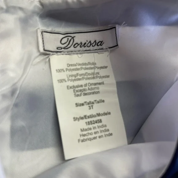 Dorissa navy blue and white stripped Easter dress size 3T NWT - Picture 3 of 3